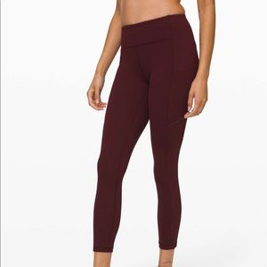 lululemon garnet speed up 25" - running leggings with pockets! Size 6